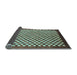 Sideview of Checkered Light Blue Modern Rug, abs1383lblu