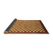 Sideview of Checkered Brown Modern Rug, abs1383brn