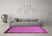Machine Washable Checkered Purple Modern Area Rugs in a Living Room, wshabs1383pur