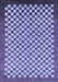 Machine Washable Checkered Blue Modern Rug, wshabs1383blu