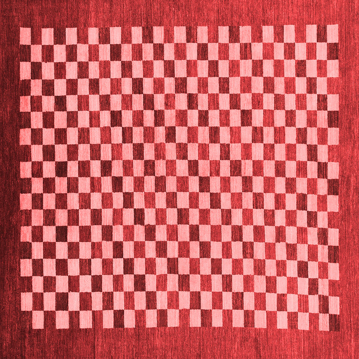 Checkered Red Modern Rug, abs1383red