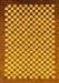 Checkered Yellow Modern Rug, abs1383yw