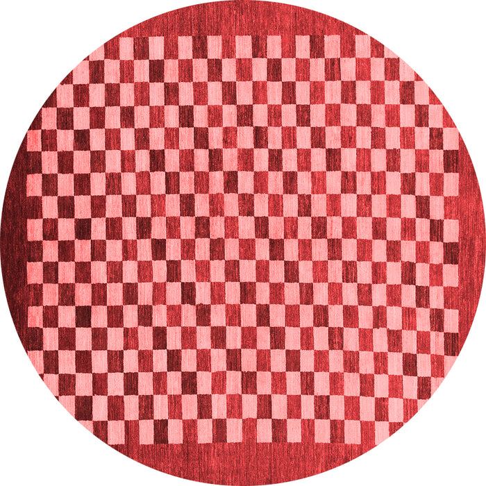 Checkered Red Modern Rug, abs1383red
