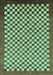 Checkered Turquoise Modern Rug, abs1383turq