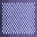 Square Machine Washable Checkered Blue Modern Rug, wshabs1383blu