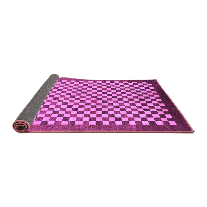 Sideview of Checkered Purple Modern Rug, abs1383pur