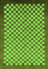 Checkered Green Modern Rug, abs1383grn