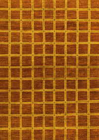 Checkered Yellow Modern Rug, abs1384yw