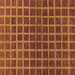 Square Machine Washable Checkered Brown Modern Rug, wshabs1384brn