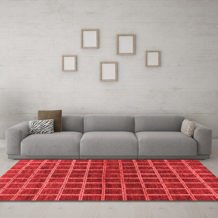 Modern Red Washable Rugs