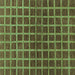 Square Machine Washable Checkered Turquoise Modern Area Rugs, wshabs1384turq
