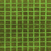 Square Machine Washable Checkered Green Modern Area Rugs, wshabs1384grn