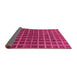 Sideview of Checkered Pink Modern Rug, abs1384pnk