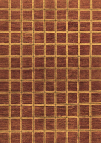 Checkered Brown Modern Rug, abs1384brn