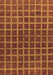 Checkered Brown Modern Rug, abs1384brn