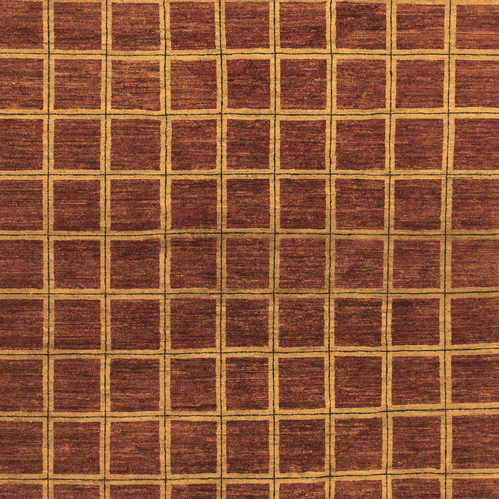 Checkered Brown Modern Rug, abs1384brn
