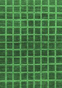 Checkered Emerald Green Modern Rug, abs1384emgrn