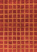 Checkered Orange Modern Rug, abs1384org