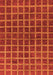 Machine Washable Checkered Orange Modern Area Rugs, wshabs1384org