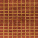 Square Abstract Red Checkered Rug, abs1384