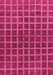 Machine Washable Checkered Pink Modern Rug, wshabs1384pnk