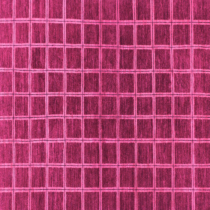 Square Machine Washable Checkered Pink Modern Rug, wshabs1384pnk