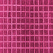 Square Machine Washable Checkered Pink Modern Rug, wshabs1384pnk