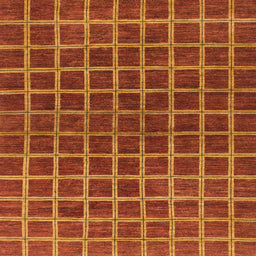 Square Machine Washable Abstract Red Rug, wshabs1384