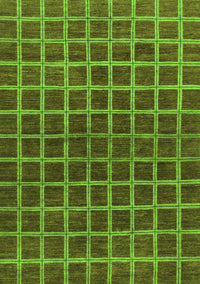 Checkered Green Modern Rug, abs1384grn