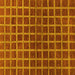 Square Machine Washable Checkered Yellow Modern Rug, wshabs1384yw