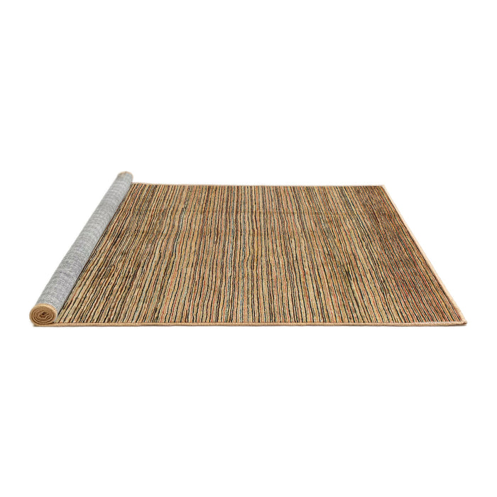 Sideview of Machine Washable Abstract Sandy Brown Rug, wshabs1385