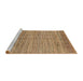 Sideview of Machine Washable Abstract Sandy Brown Rug, wshabs1385