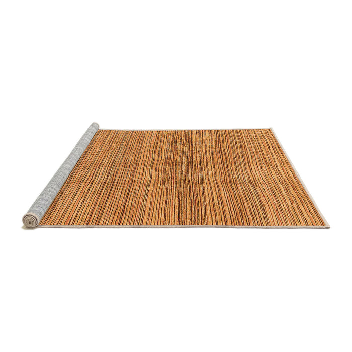 Sideview of Machine Washable Abstract Orange Modern Area Rugs, wshabs1385org