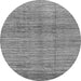 Round Abstract Gray Modern Rug, abs1385gry