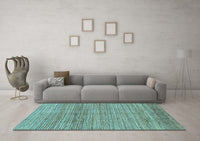 Machine Washable Abstract Light Blue Modern Rug, wshabs1385lblu