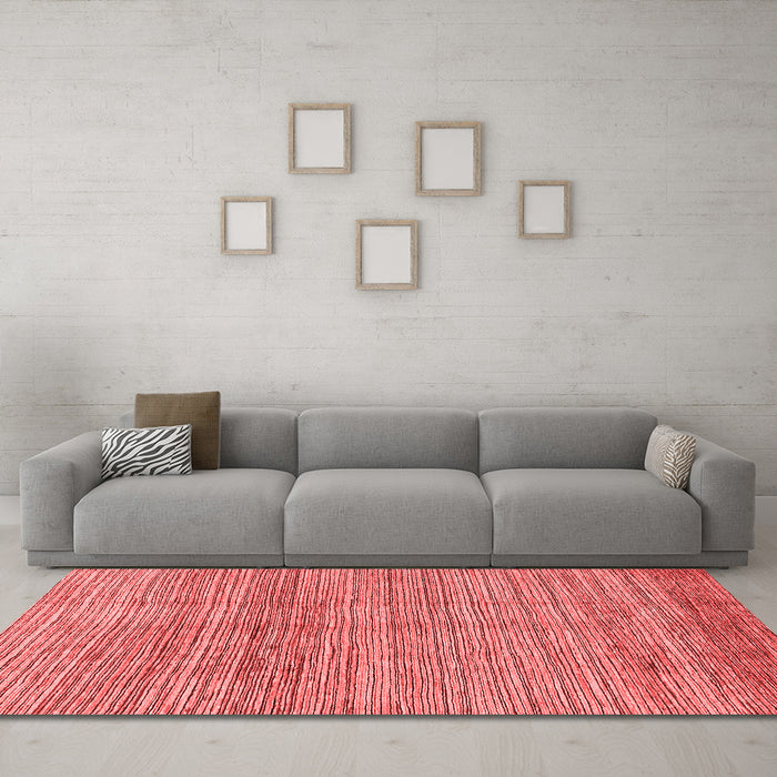 Modern Red Washable Rugs