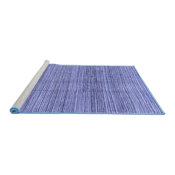 Sideview of Machine Washable Abstract Blue Modern Rug, wshabs1385blu