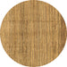 Round Abstract Brown Modern Rug, abs1385brn