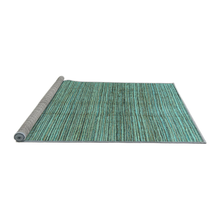 Sideview of Machine Washable Abstract Light Blue Modern Rug, wshabs1385lblu