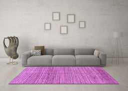 Machine Washable Abstract Purple Modern Area Rugs in a Living Room, wshabs1385pur