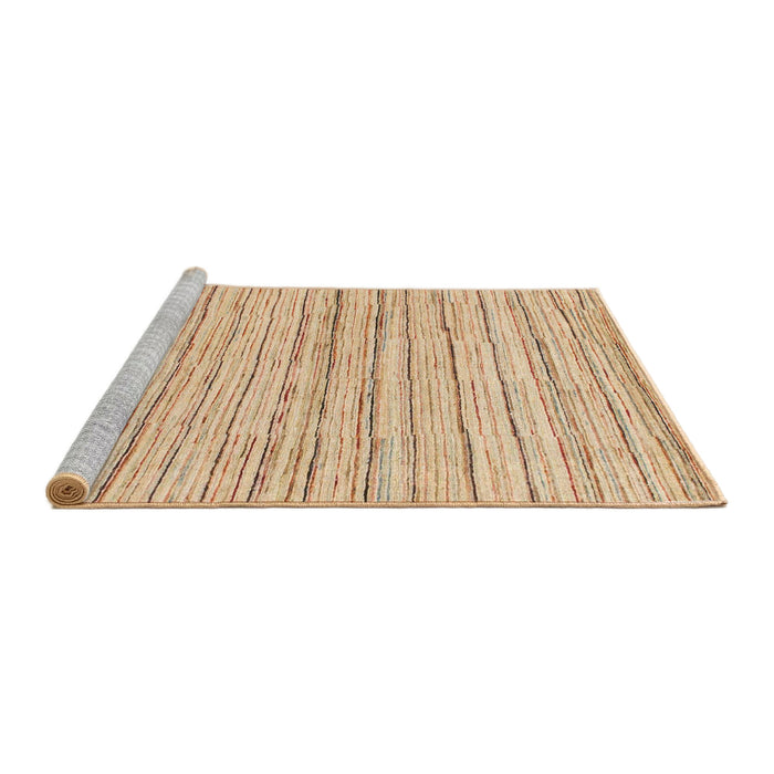Sideview of Machine Washable Abstract Bronze Brown Rug, wshabs1386