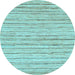 Round Machine Washable Abstract Light Blue Modern Rug, wshabs1386lblu