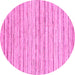 Round Abstract Pink Modern Rug, abs1386pnk