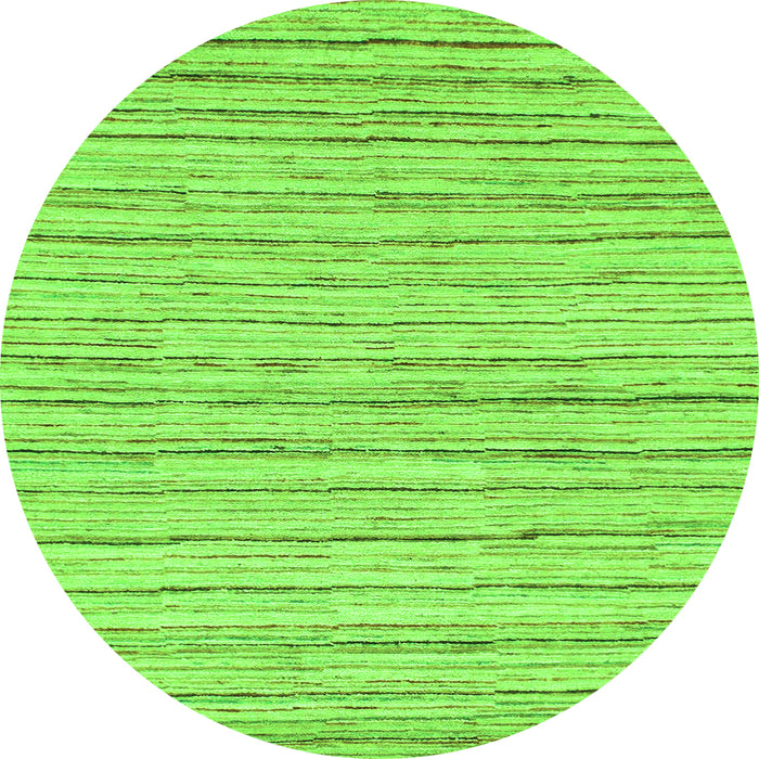 Round Abstract Green Modern Rug, abs1386grn