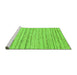 Sideview of Machine Washable Abstract Green Modern Area Rugs, wshabs1386grn
