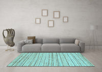 Machine Washable Abstract Light Blue Modern Rug, wshabs1386lblu