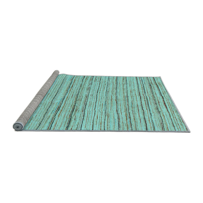 Sideview of Machine Washable Abstract Light Blue Modern Rug, wshabs1386lblu