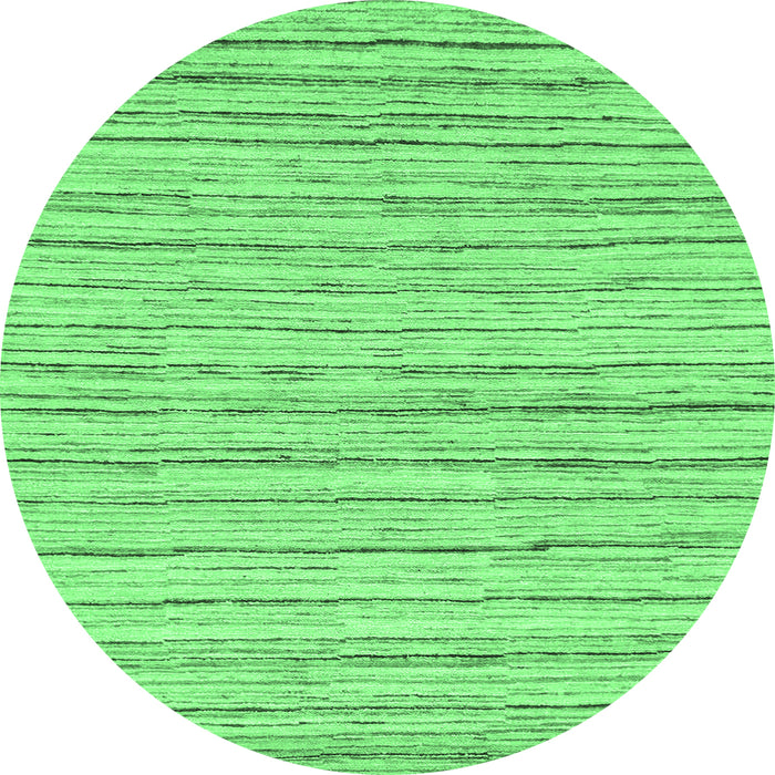 Round Abstract Emerald Green Modern Rug, abs1386emgrn