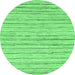 Round Abstract Emerald Green Modern Rug, abs1386emgrn