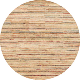 Round Abstract Bronze Brown Modern Rug, abs1386